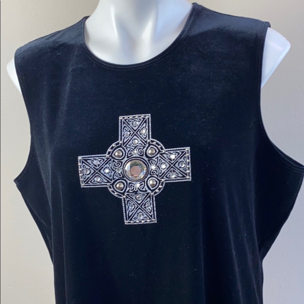 Velvet Rhinestone Tank Top - Picture 10 of 12